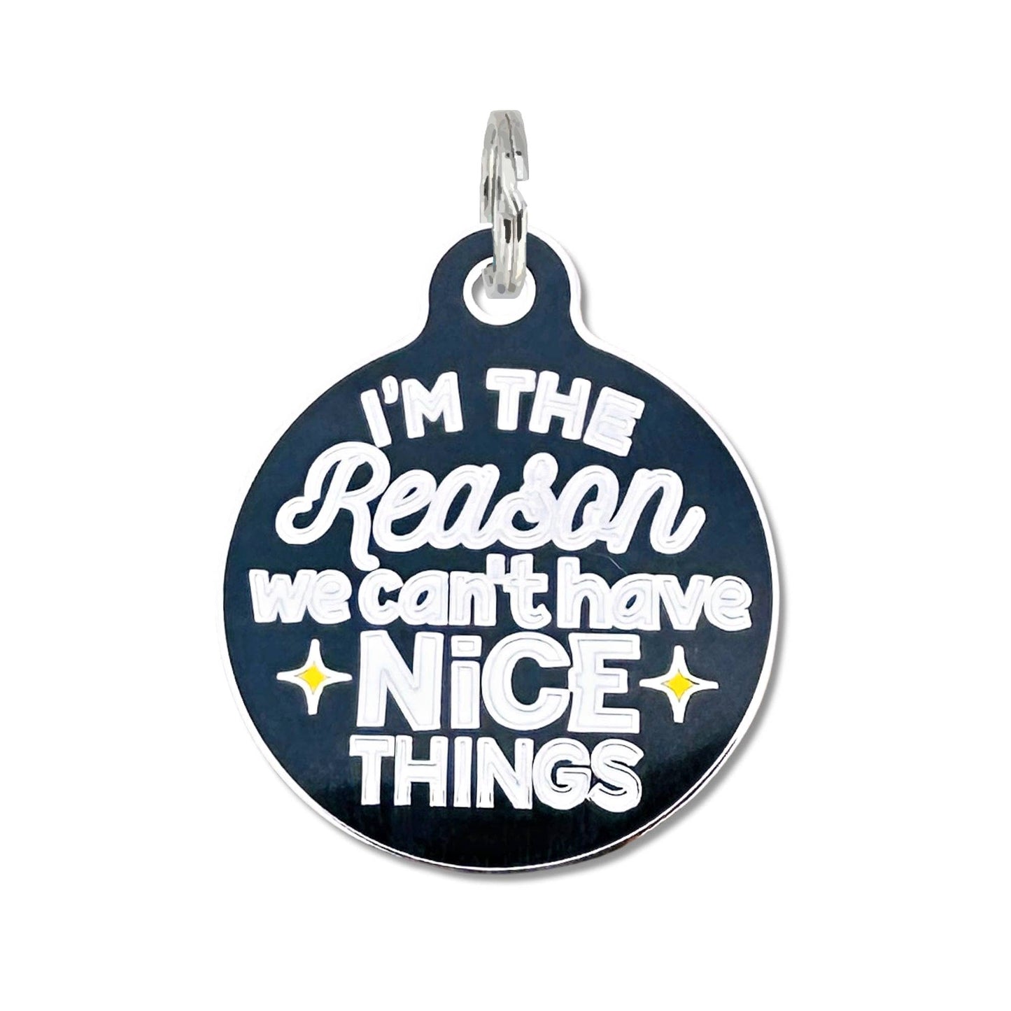 "I'm the Reason We Can't Have Nice Things" Dog Tag