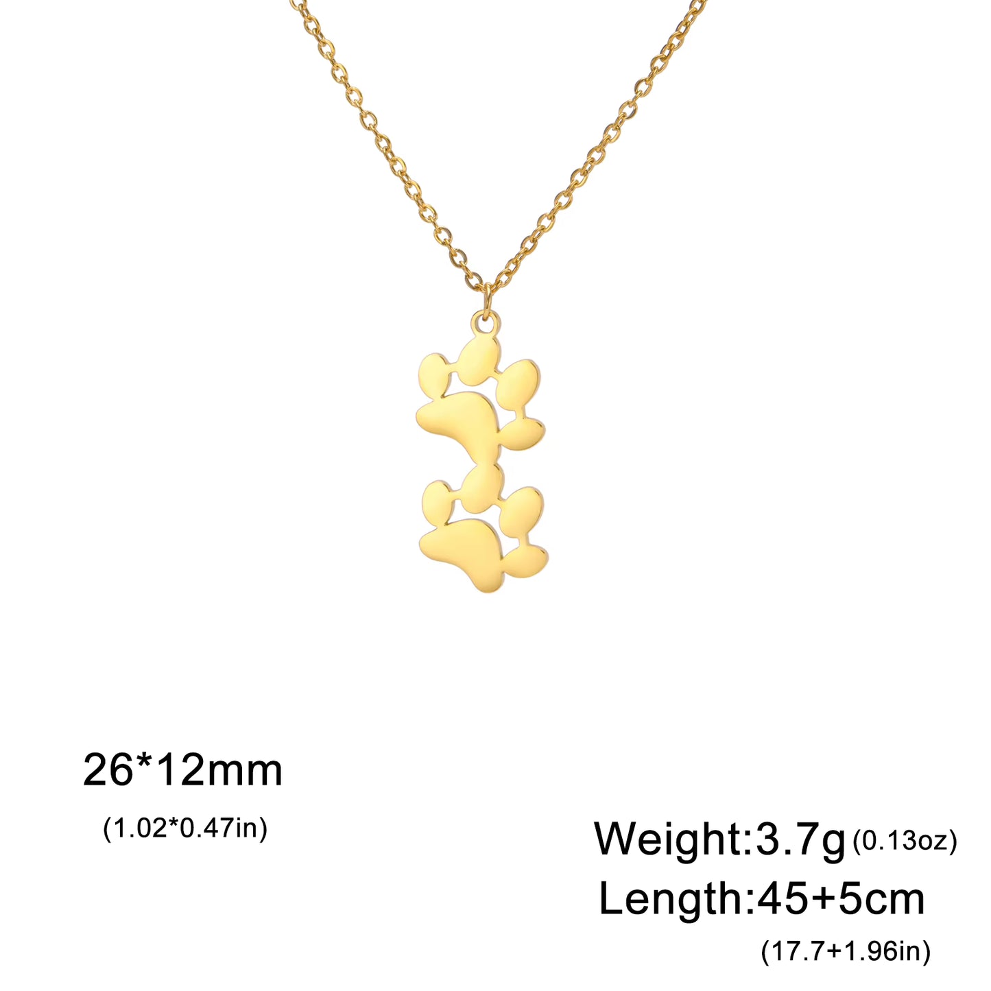 Ketting 2 hondenpootjes