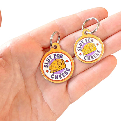 "Slut For Cheese" Dog Tag