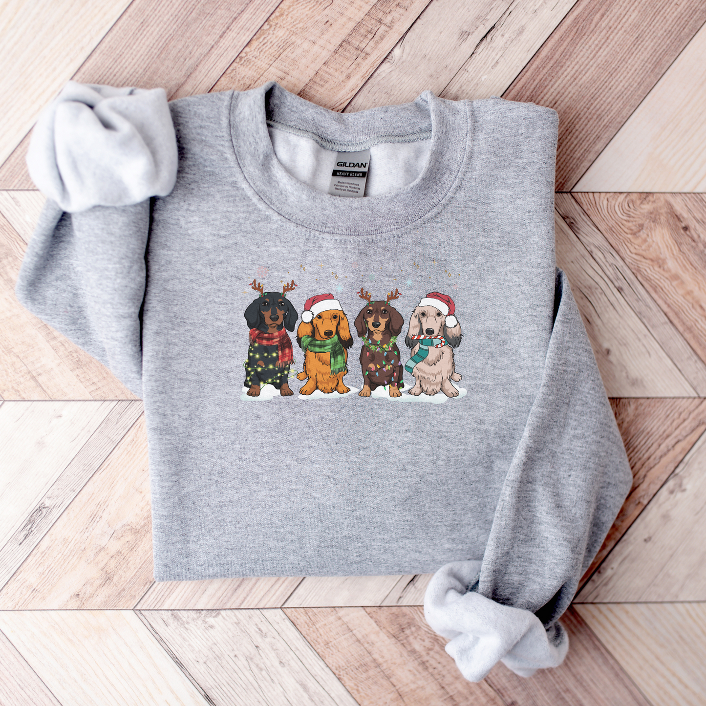 Schattige kerst teckel trui