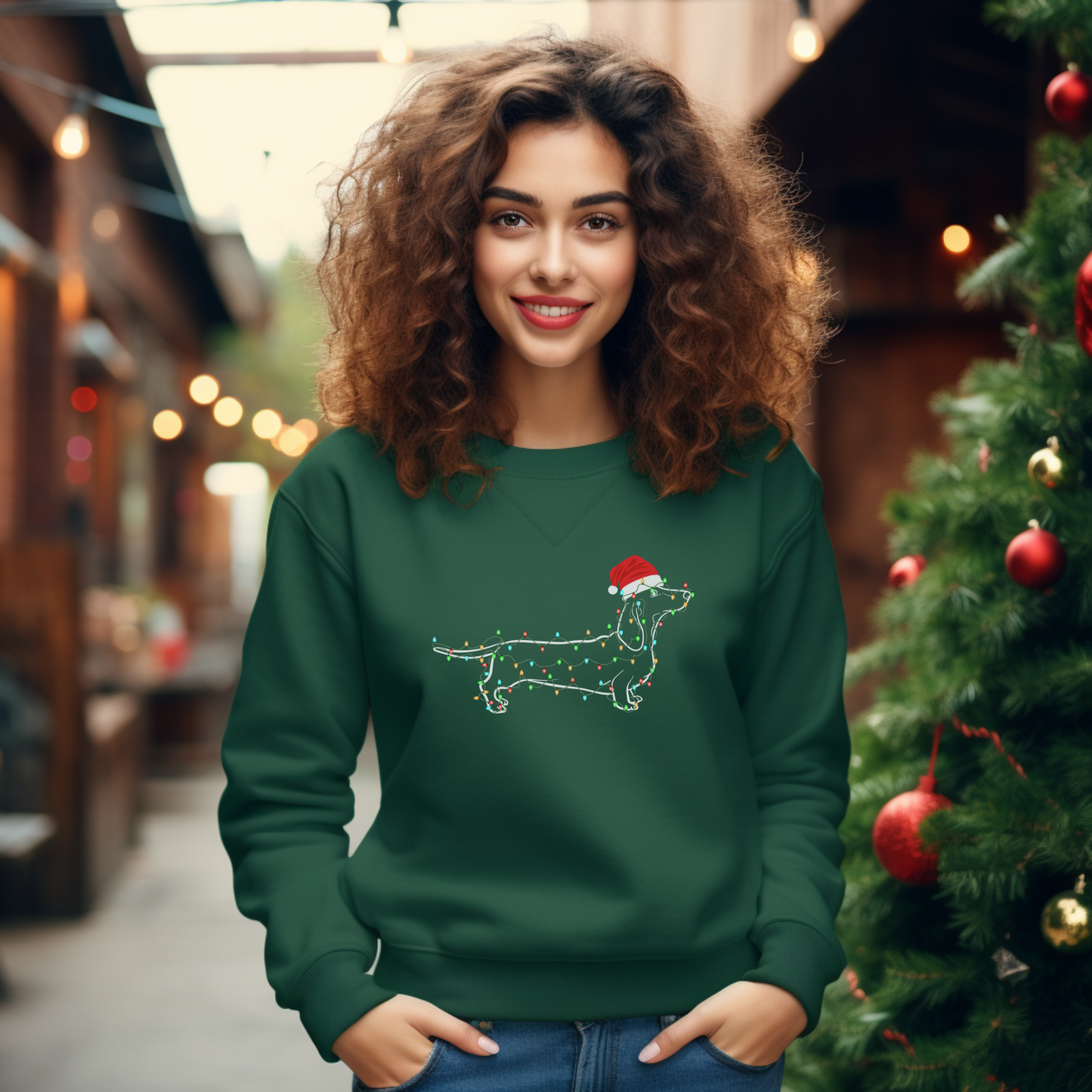 Teckel kerst sweater