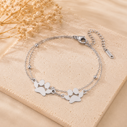 Armband 2 hondenpootjes