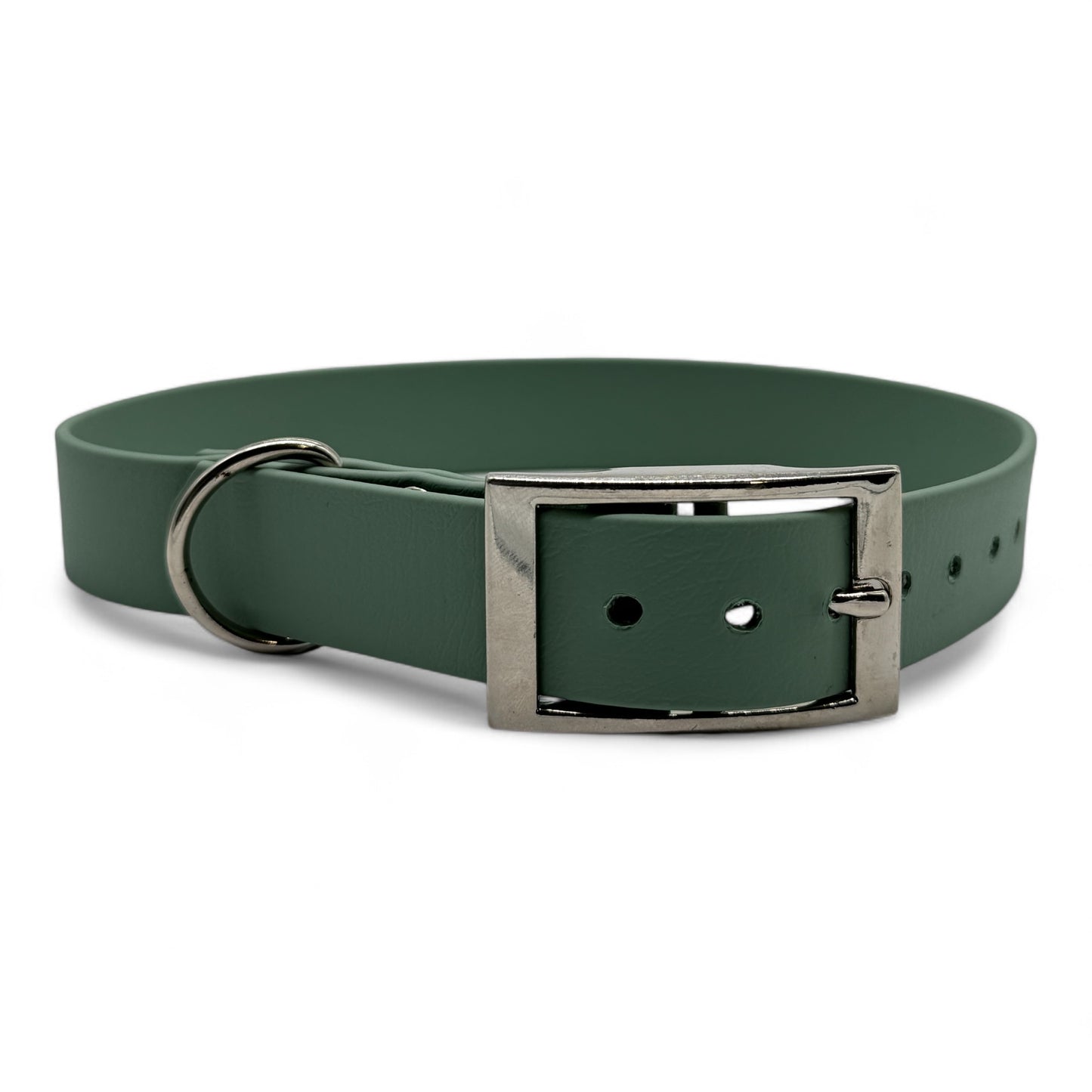 'Sage green' halsband met chroom afwerking