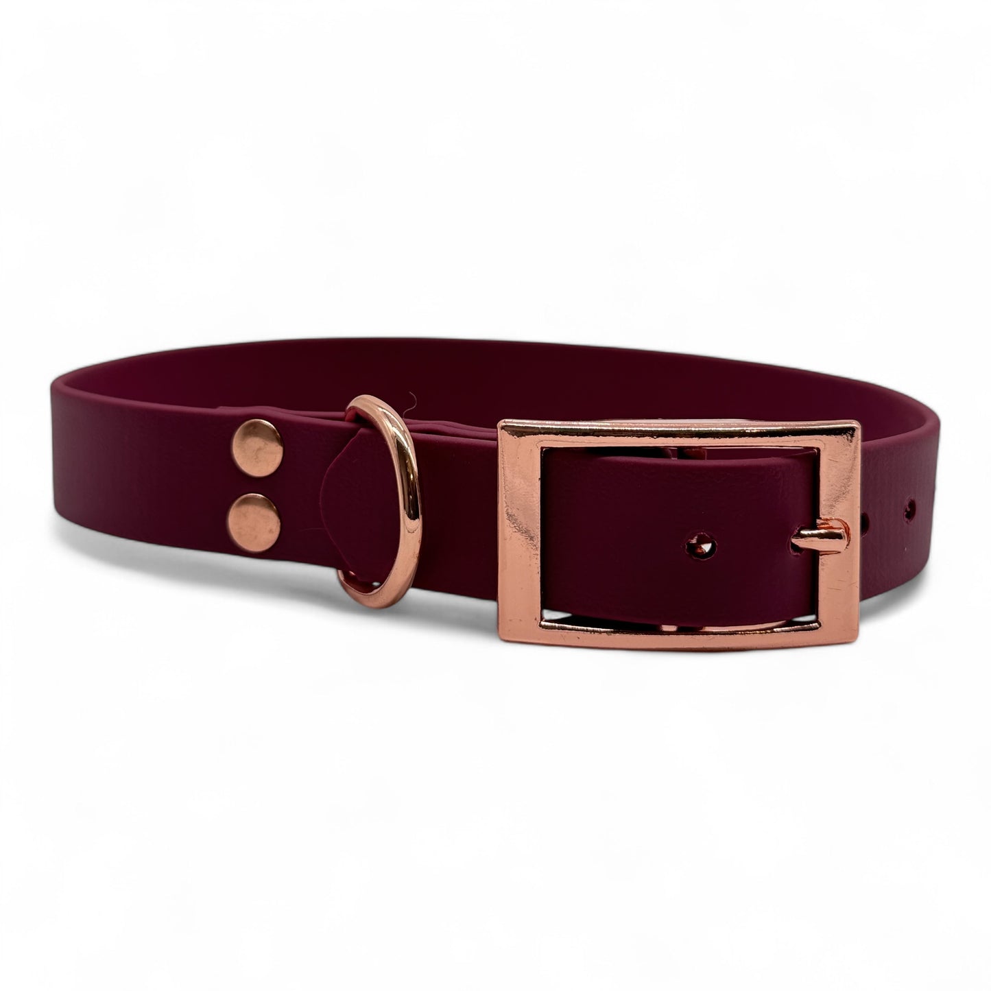 'Wine red' halsband met rosé afwerking